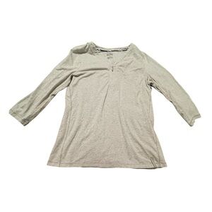 LRL Lauren Ralph Lauren Gray Long Sleeved Shirt Size Large